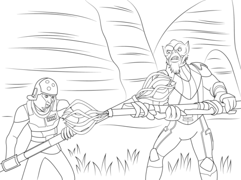 Star Wars Rebel Garazeb Orrelios Coloring Page